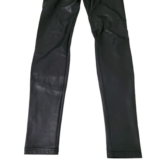 Aritzia Wilfred Free Daria Pants Small Black Vegan Leather Full Length Leggings - Picture 2 of 9